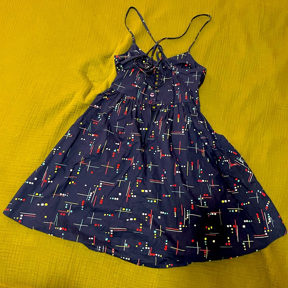 Vintage Urban Outfitters Strappy Navy Sundress